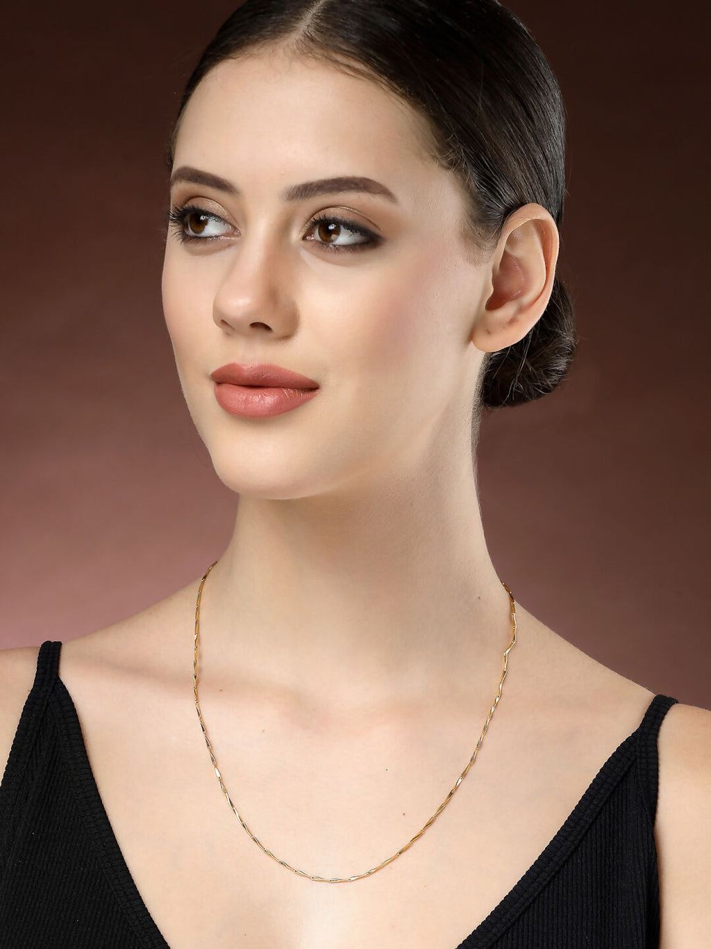 NVR Women's Gold-Polished Minimal Chain | Grocsy