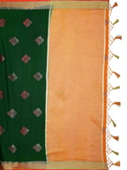 Mimosa Women's Kanchipuram Art Silk Green Saree | Grocsy