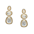 Kundan Earrings (Silver) - Ruby Raang | Grocsy