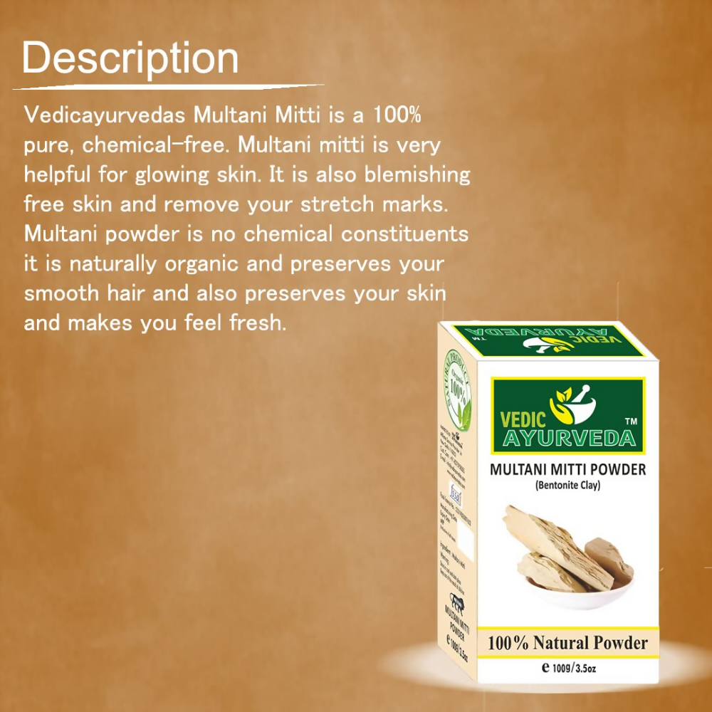 VedicAyurveda Multani Mitti Powder | Grocsy