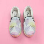 Tiny Bugs Girls Leaf Printed Slip Ons Sneakers - White | Grocsy