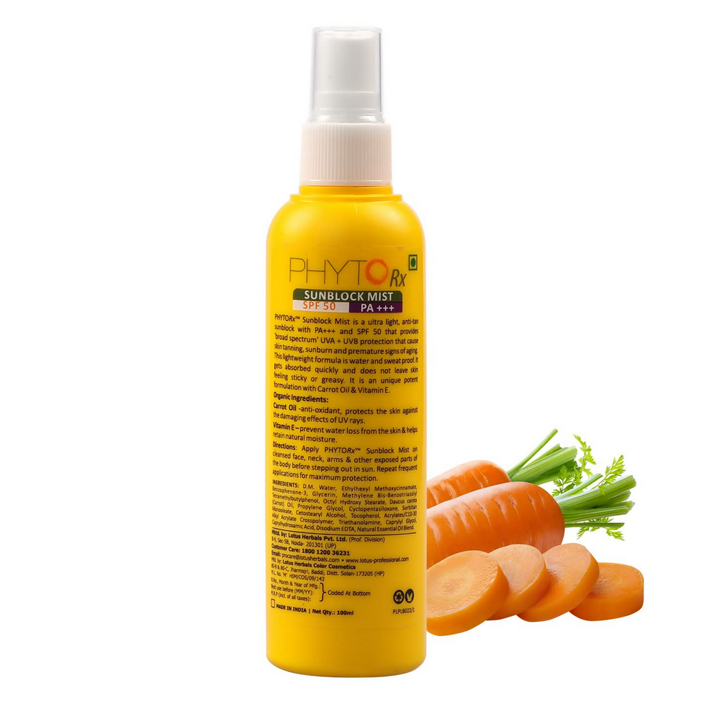 Lotus Professional Phyto Rx Anti - Tan Sunscreen Sunblock Mist SPF 50 | Grocsy