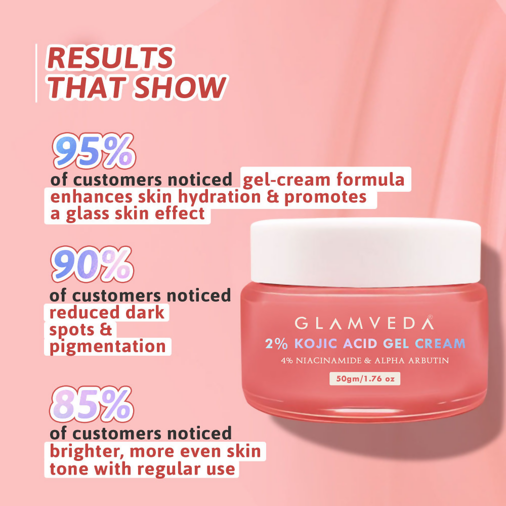 Glamveda 2% Kojic Acid Gel Cream | Grocsy