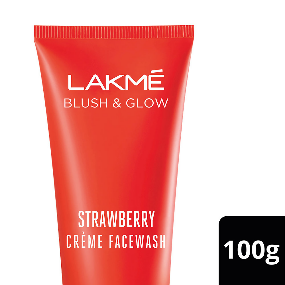 Lakme Blush & Glow Strawberry Creme Face Wash | Grocsy
