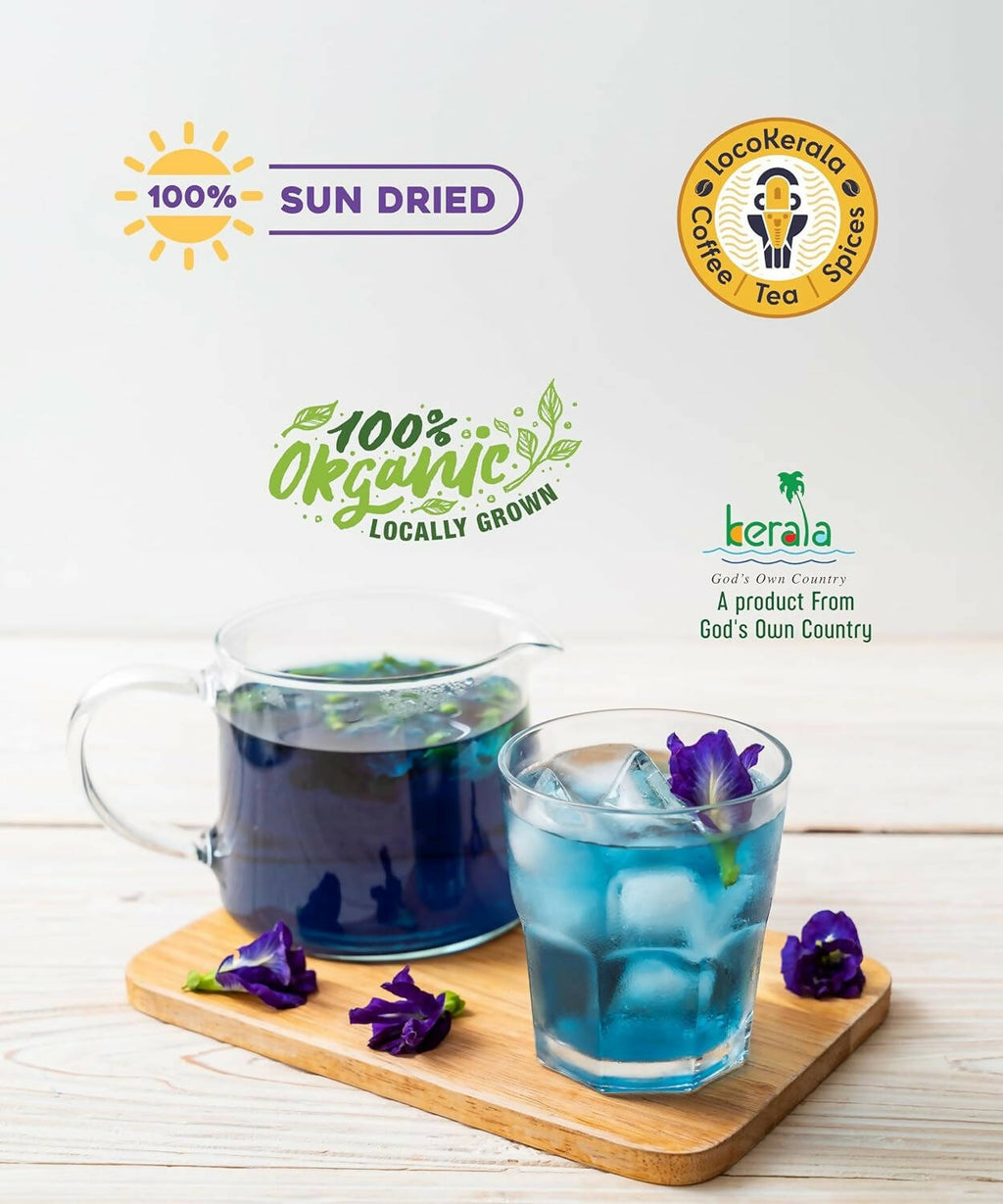 LocoKerala Butterfly Blue Pea Flower Tea | Grocsy