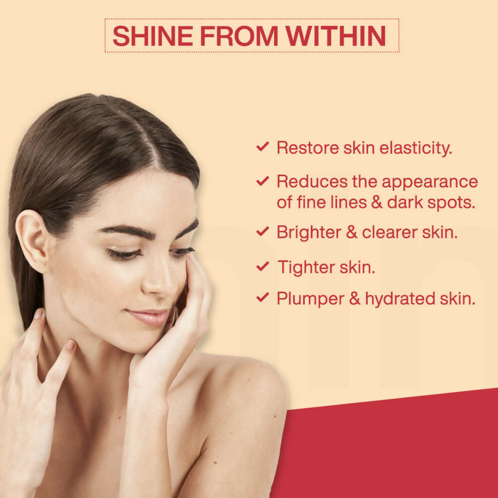 MyFitFuel Hydrolyzed Bovine Collagen + Hyaluronic Acid Biotin Vitamin C Skin Hair Nails - Orange | Grocsy