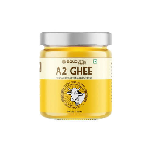 Boldfit Boldveda A2 Bilona Cow Ghee | Traditional Curd Churned | 100% Gir Cow Ghee | Grocsy