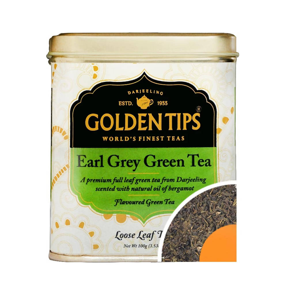 Golden Tips Earl Grey Green Tea - Tin Can | Grocsy