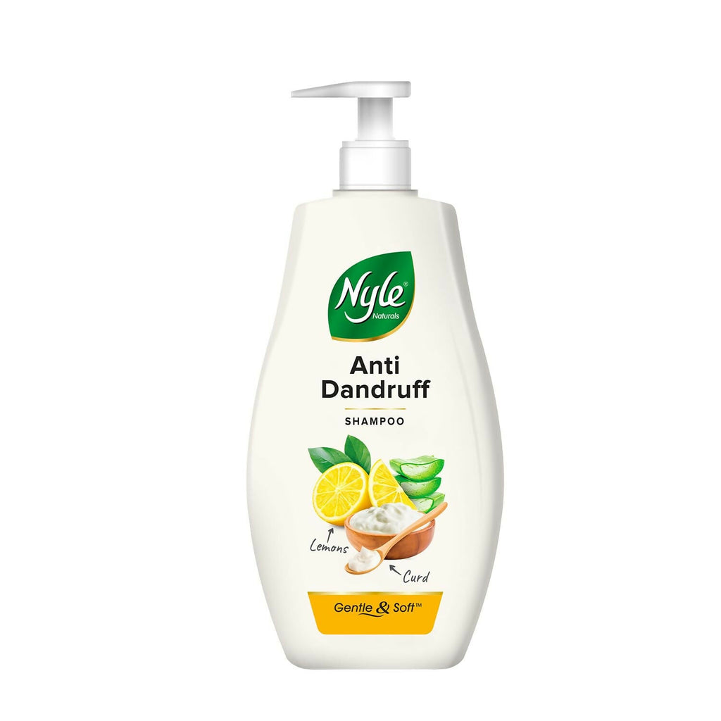 Nyle Naturals Anti Dandruff Shampoo, With Lemon And Curd, Gentle & Soft, For Men & Women | Grocsy
