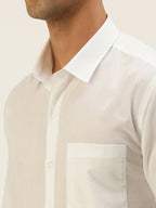 Ramraj Cotton Mens Full Sleeve White Shirt Plus Size - Minister Cotton | Grocsy
