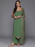 Ahalyaa Women's Traditional wear Kurta Set - Sage Green | Grocsy