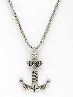 NVR Men's Silver-Plated Stainless Steel Pendant with Chain | Grocsy