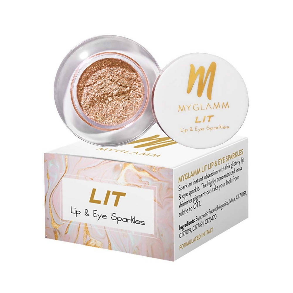 MYGLAMM LIT Lip & Eye Sparkle (Your Grace) | Grocsy