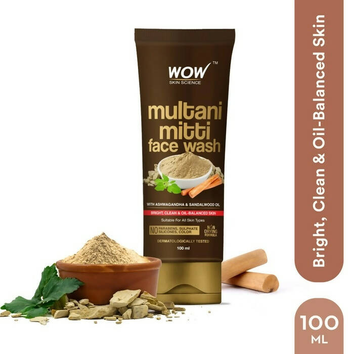 Wow Skin Science Purifying Multani Mitti Face Wash | Grocsy