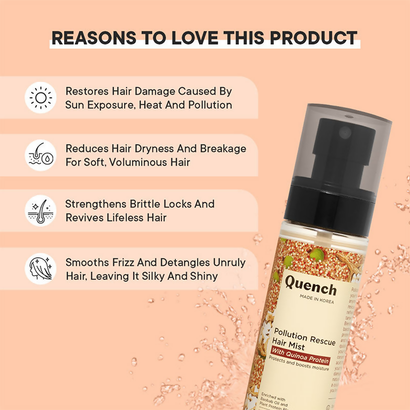Quench Pollution Rescue Hair Mist With Quinoa Protein | Grocsy