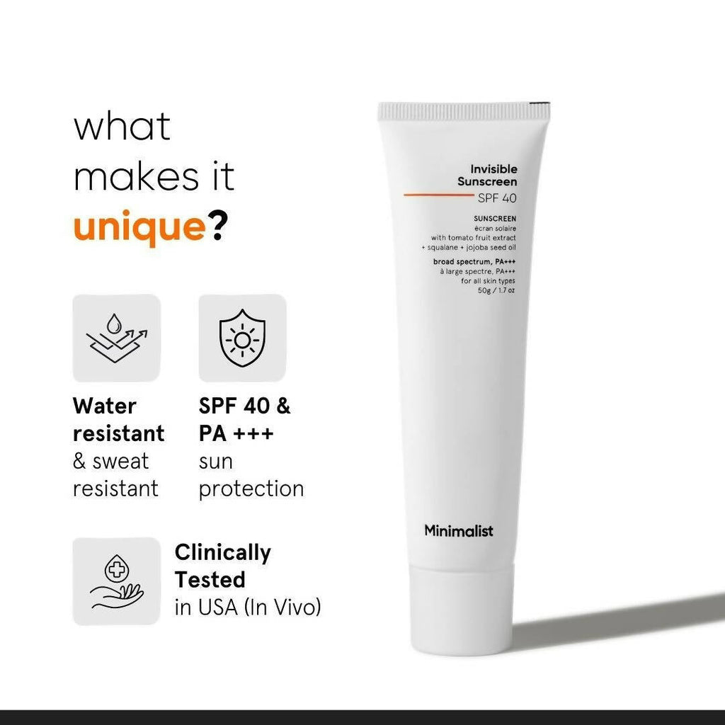 Minimalist Invisible Sunscreen SPF 40+ PA +++ | Grocsy