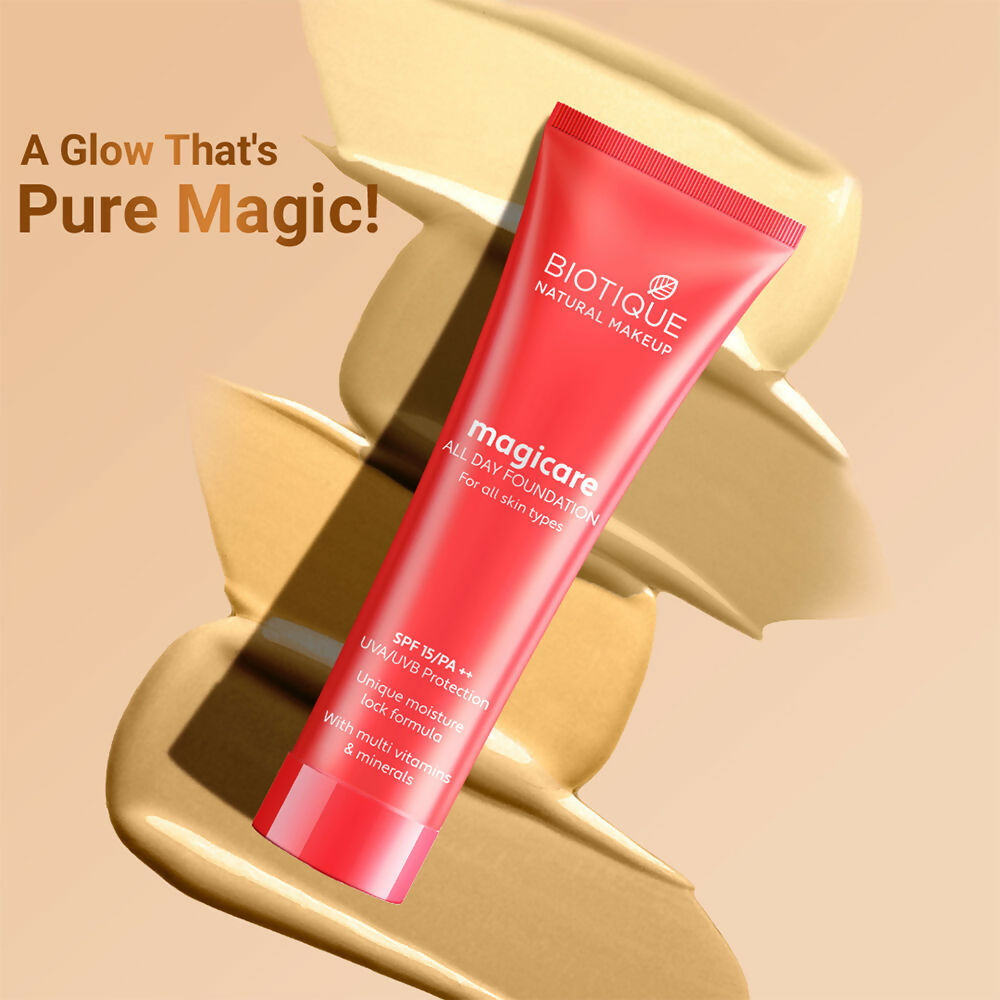 Biotique Magicare All Day Foundation SPF 15 - Sand | Grocsy