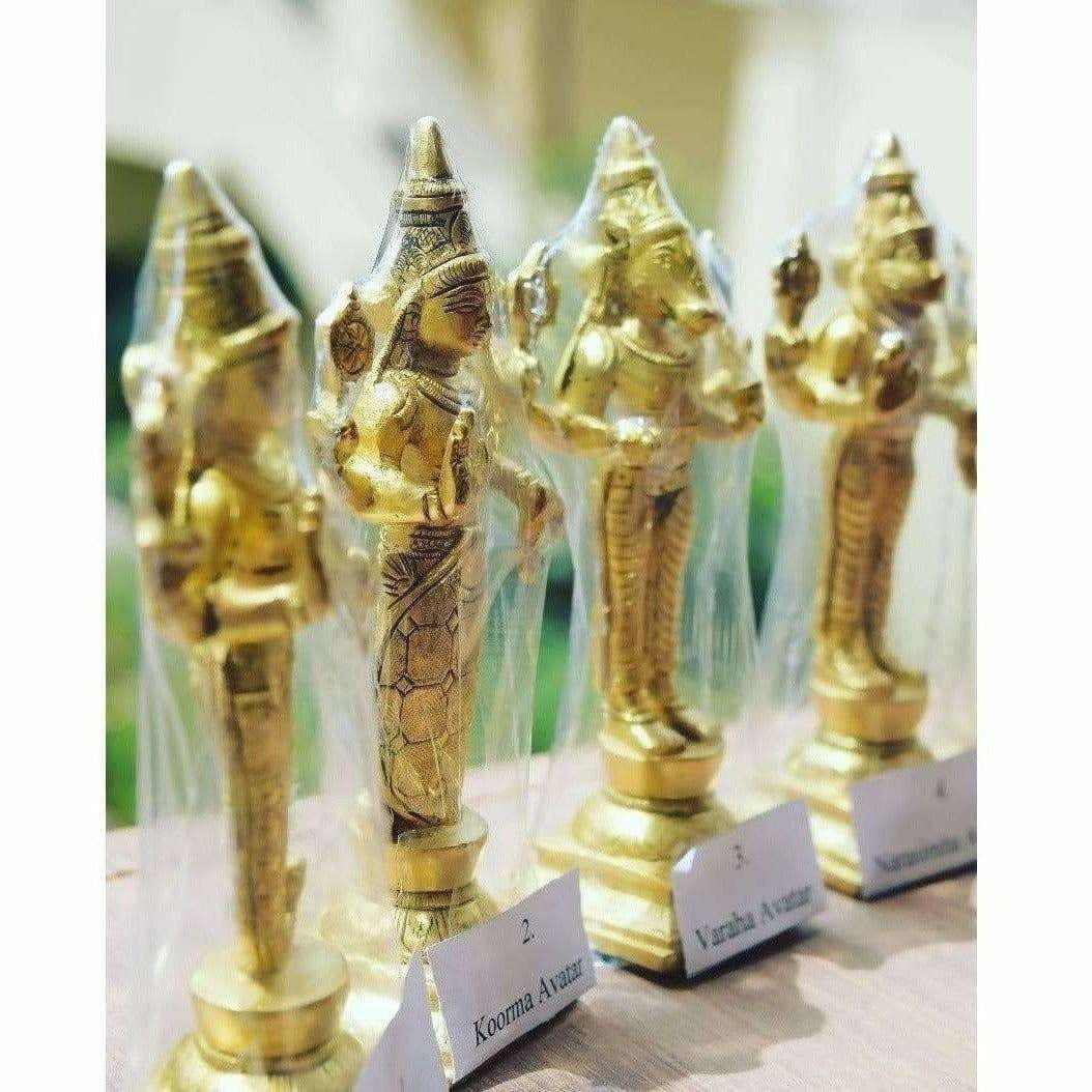 Dasavathara 10 Avathara's of Lord Vishnu-Brass Statue Set | Grocsy