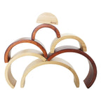 Matoyi Wooden Arch Shaped Stacker Multicolor - 7 Piece | Grocsy