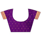 Elora Purple Soft Banarasi Silk Woven Designer Saree | Grocsy
