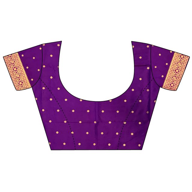 Elora Purple Soft Banarasi Silk Woven Designer Saree | Grocsy