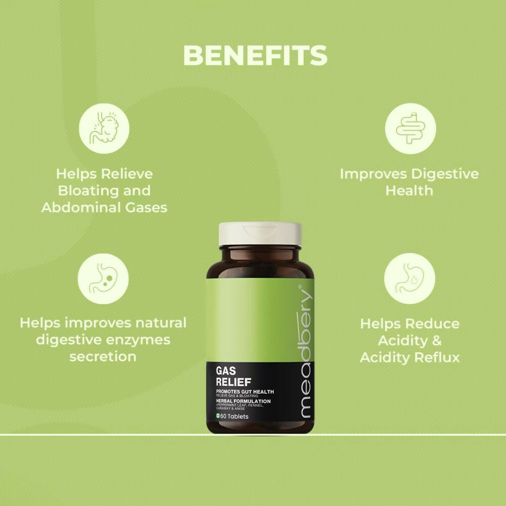 Meadbery Gas Relief Tablets | Grocsy