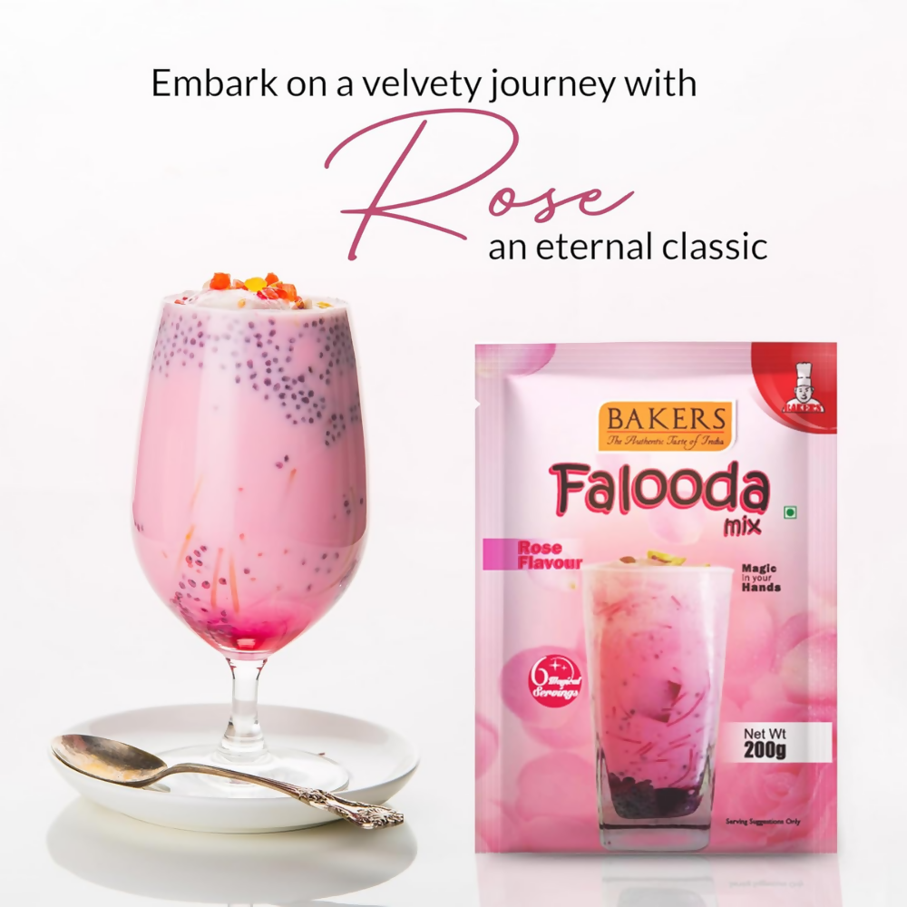 BAKERS Rose Flavored Falooda Mix | Grocsy