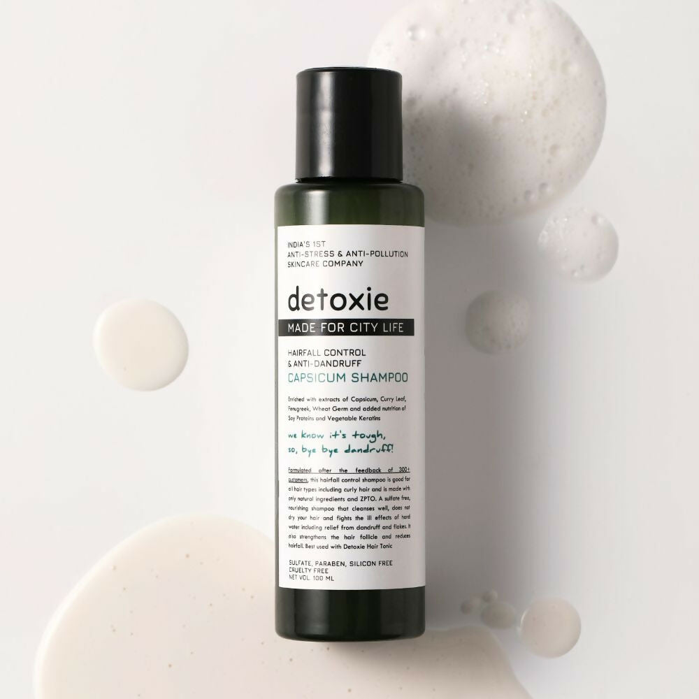 Detoxie Anti-Dandruff & Flake Relief Capsicum Shampoo | Grocsy