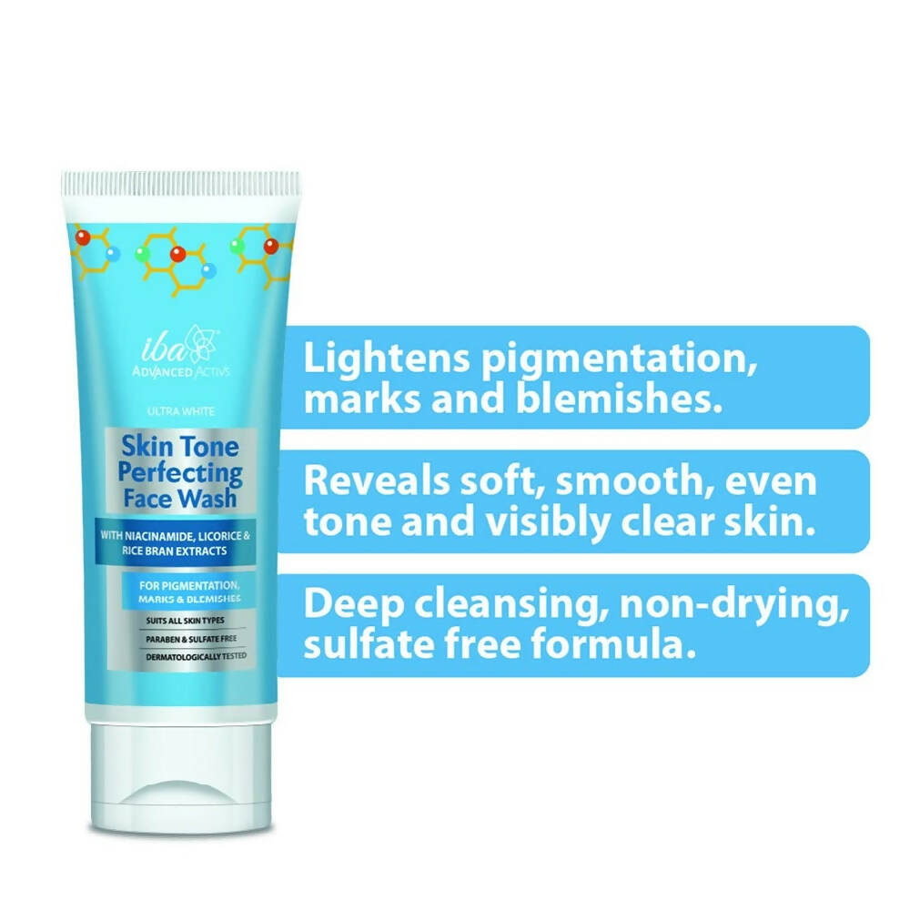 Iba Advanced Activs Ultra White Skin Tone Perfecting Face Wash | Grocsy