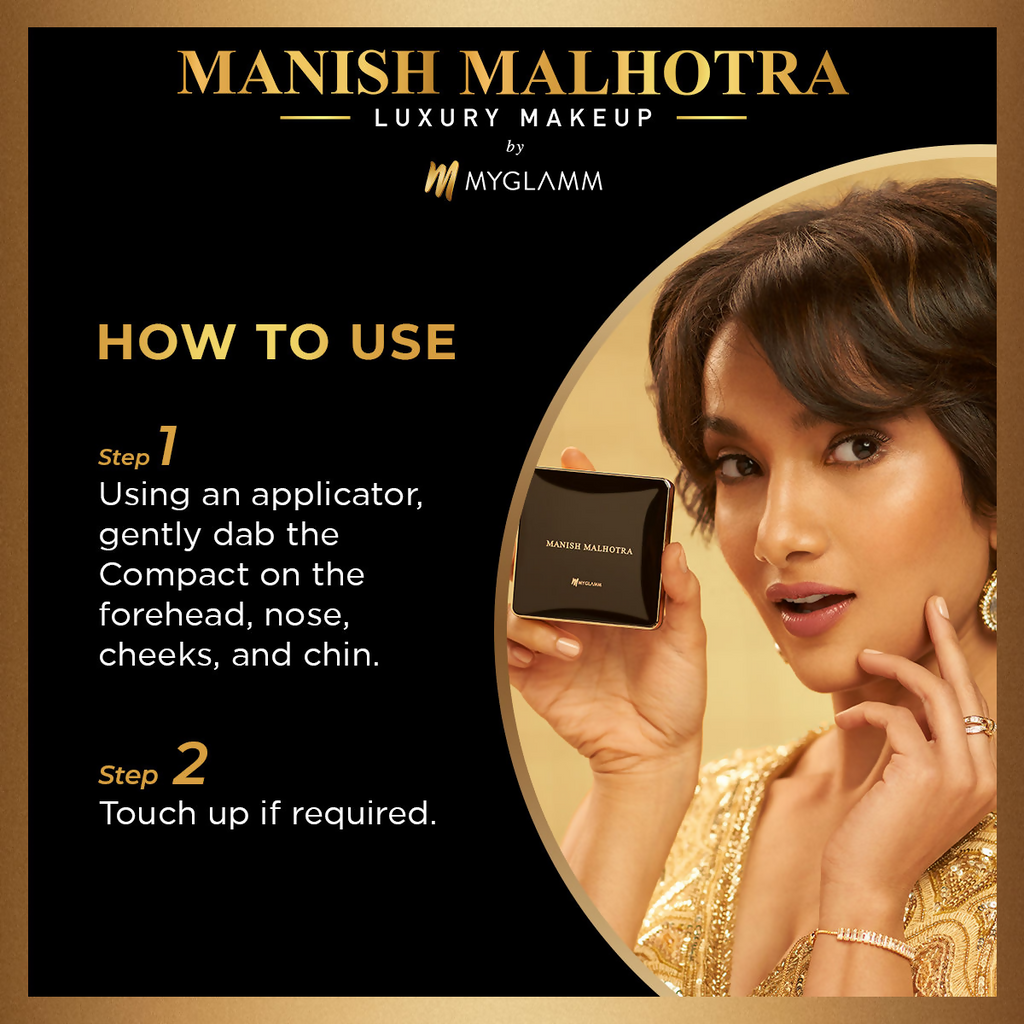 MyGlamm Manish Malhotra Beauty Skin Awakening Compact - Neutral Honey | Grocsy