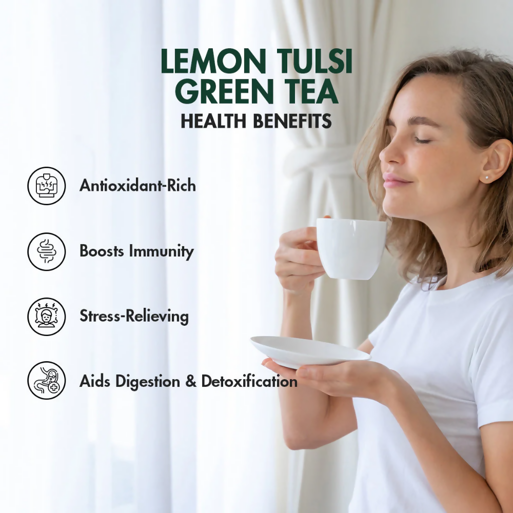 Tea Treasure Lemon Tulsi Green Tea | Grocsy