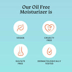 Foxtale Oil-Free Gel Moisturizer with Hyaluronic Acid & Niacinamide - Boosts Hydration, Brightens Skin, Soothes Acne | Grocsy