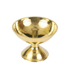 Spillbox Gold-Toned Brass Small Diya Round Pooja Essential | Grocsy