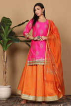 Joban Fashion Pink Silk Lehenga Set | Grocsy