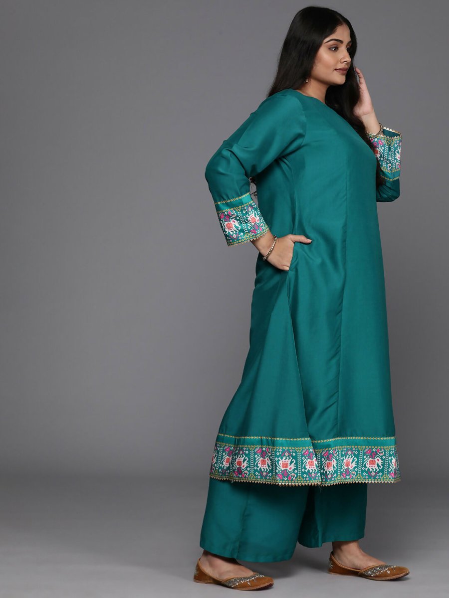 Ahalyaa Women's Traditional wear Kurta Set - Sea Green | Grocsy