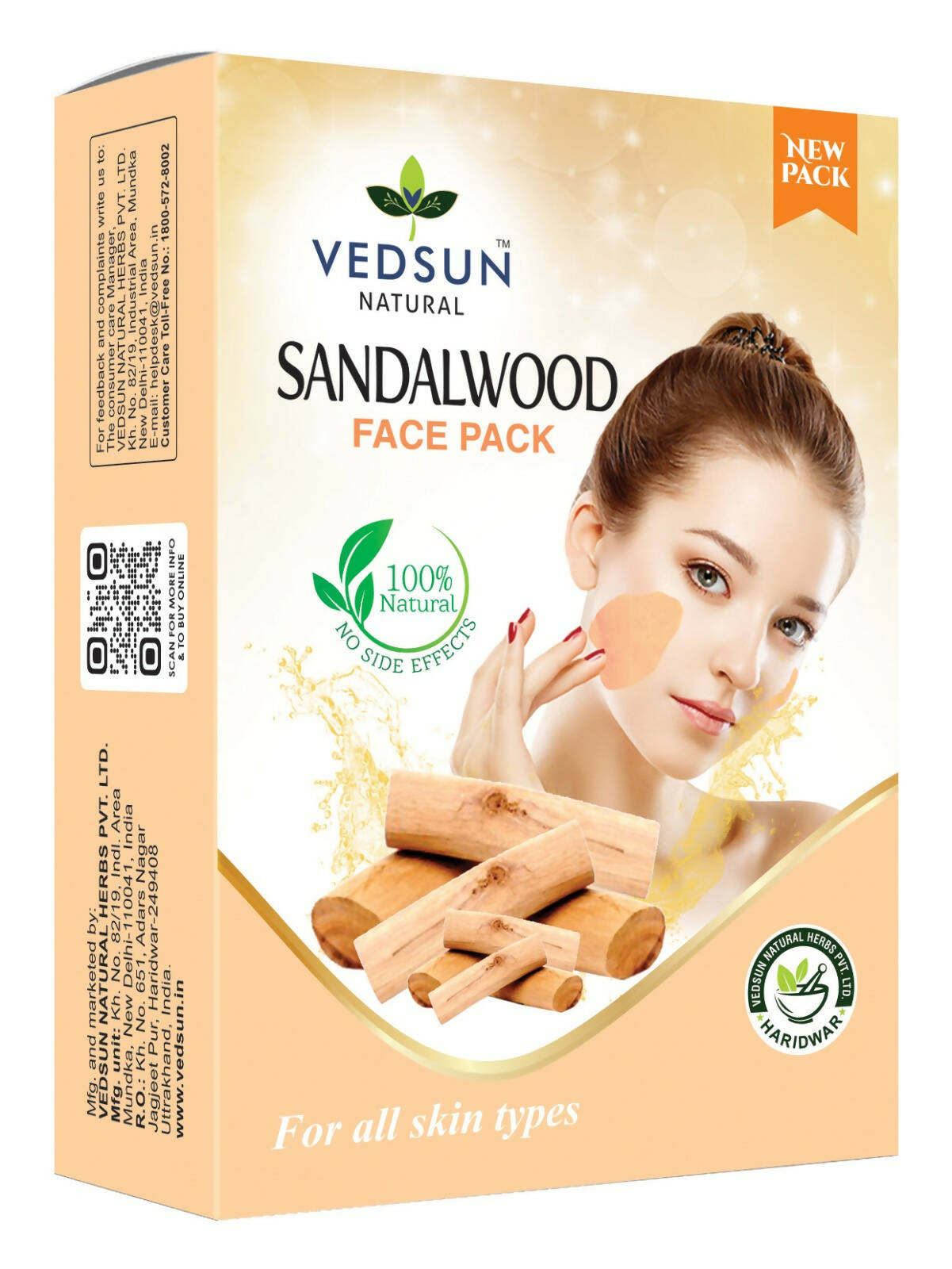 Vedsun Naturals Chandan Face Pack | Grocsy