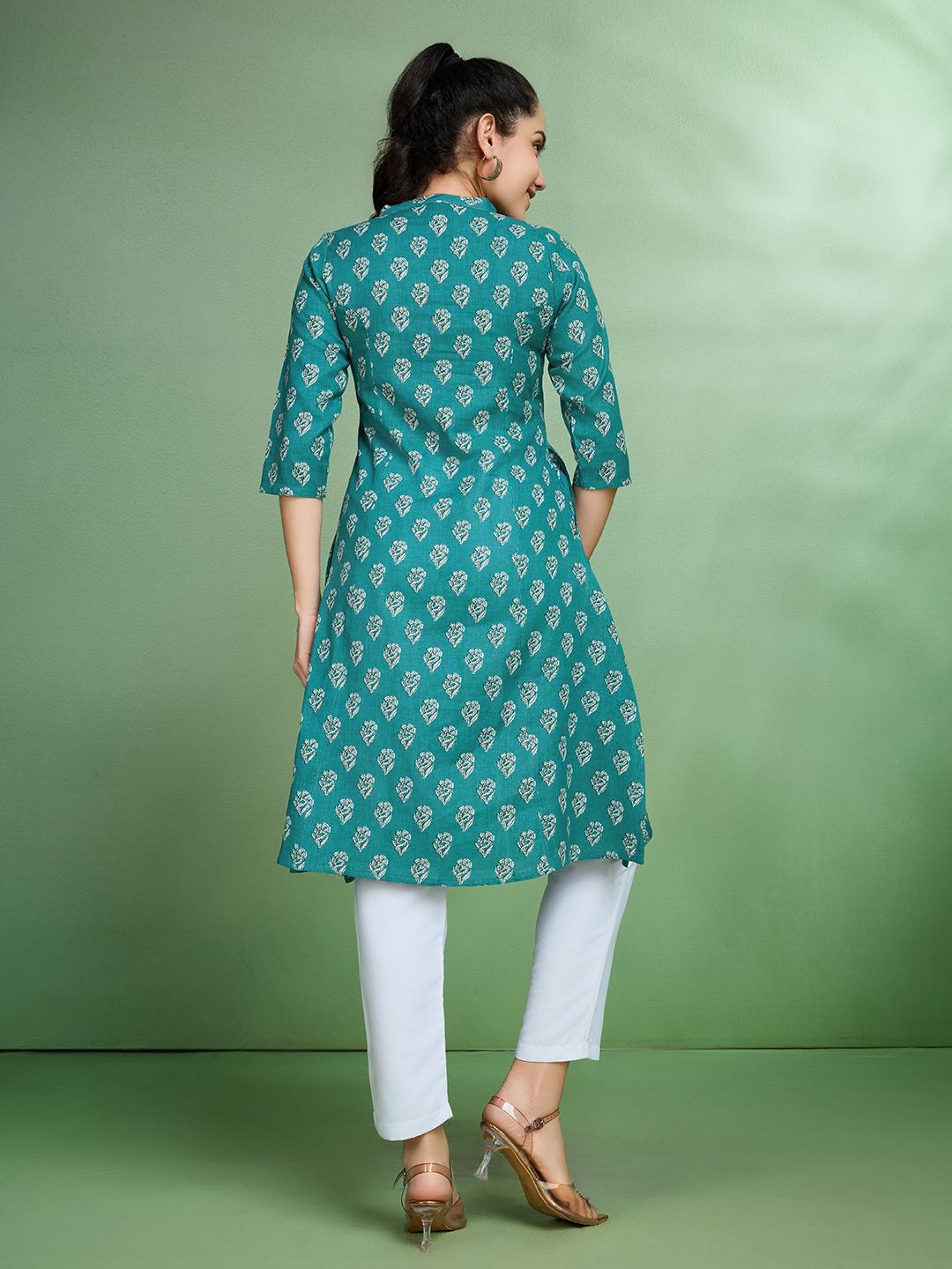 Sangria Printed Pure Cotton Kurta | Grocsy