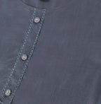 Grey Chinon Silk Embroidered Straight Kurta with Trouser & Dupatta - Salimar | Grocsy