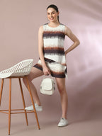 Myshka Women's Multi Printed Round Neck Party Top With Shorts Co-ord set | Grocsy