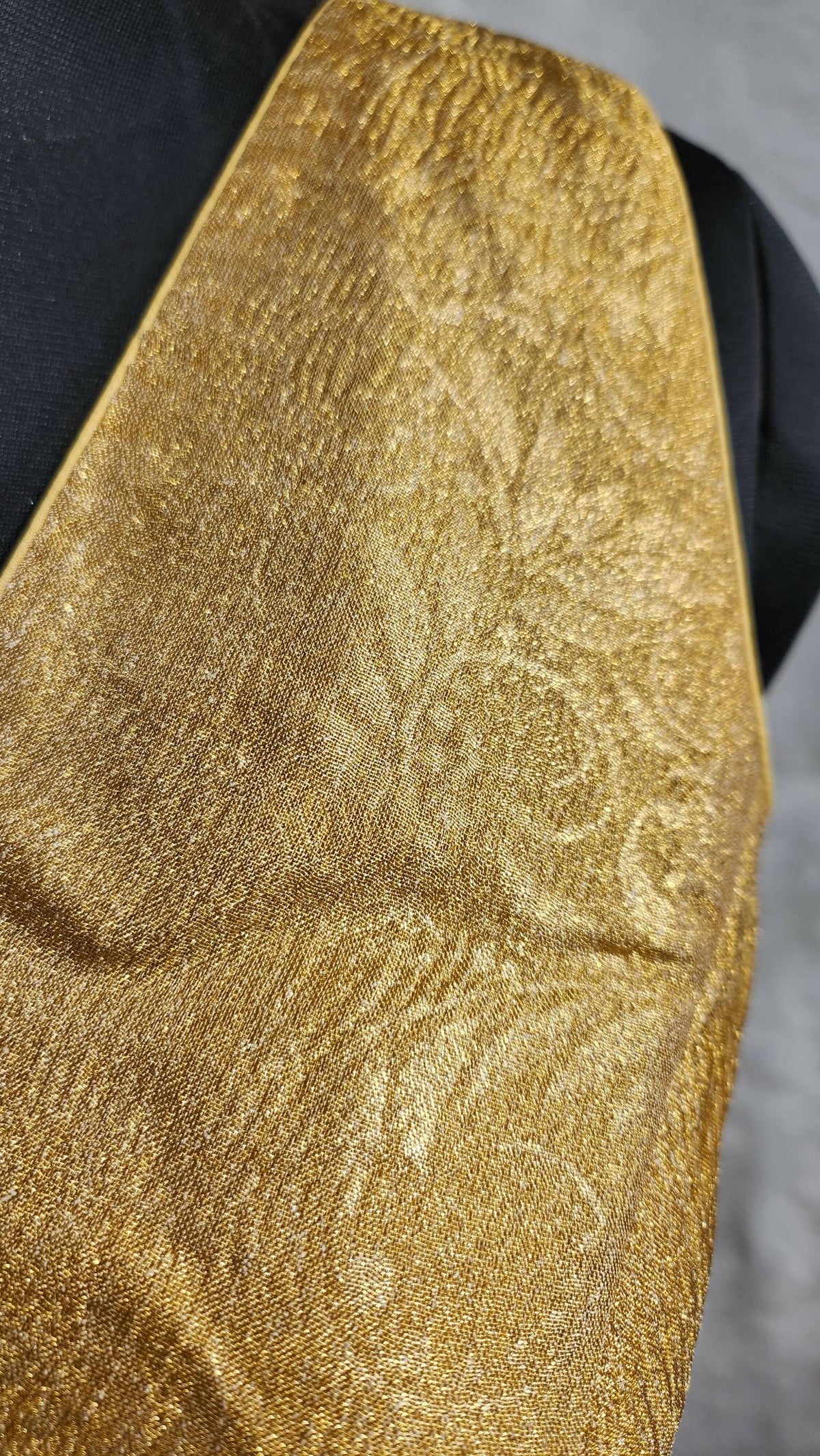 Kia Fashions Gold Crush Tissue Self Design Readymade Blouse | Grocsy