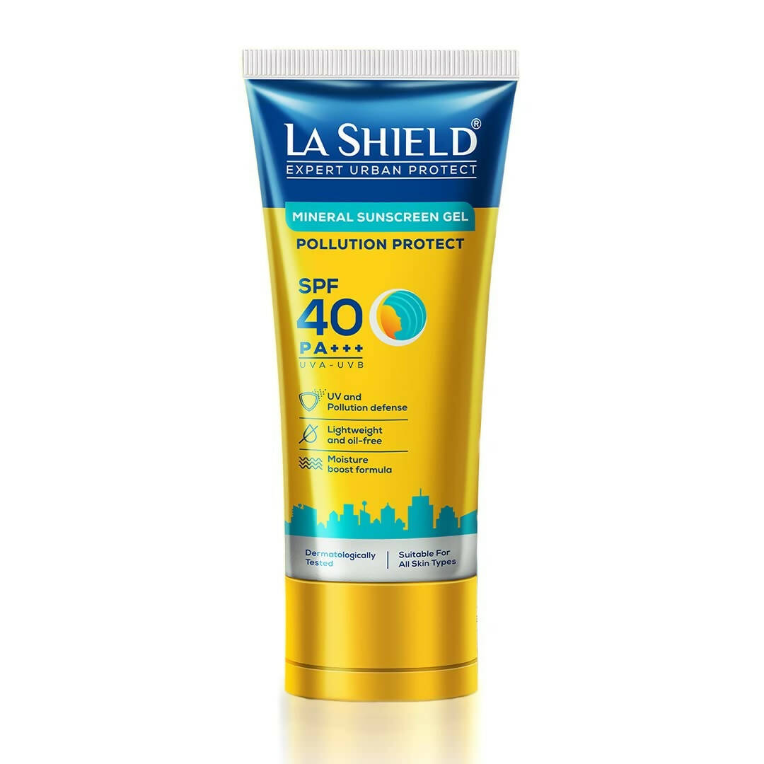 La Shield Mineral Sunscreen Gel For Pollution Protect - SPF 40 PA+++ | Grocsy