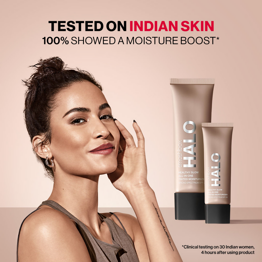 Smashbox Halo Healthy Glow All-In-One Tinted Moisturizer Foundation With SPF 25 (Skin Tint) - Light Medium | Grocsy