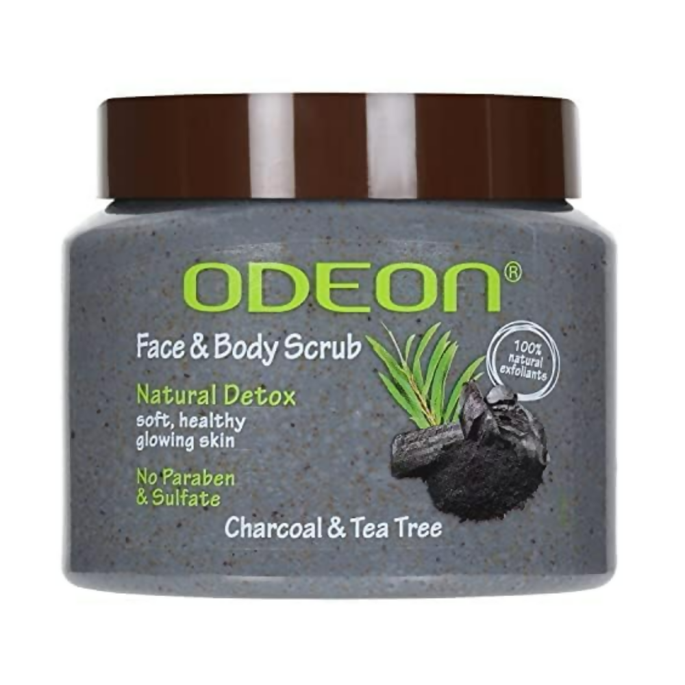 Odeon Charcoal & Tea Tree Oil Body Scrub | Grocsy