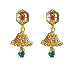 Mominos Fashion Johar Kamal Women Gold-Polished Brass Finish Meena & Pearls Work Choker | Grocsy