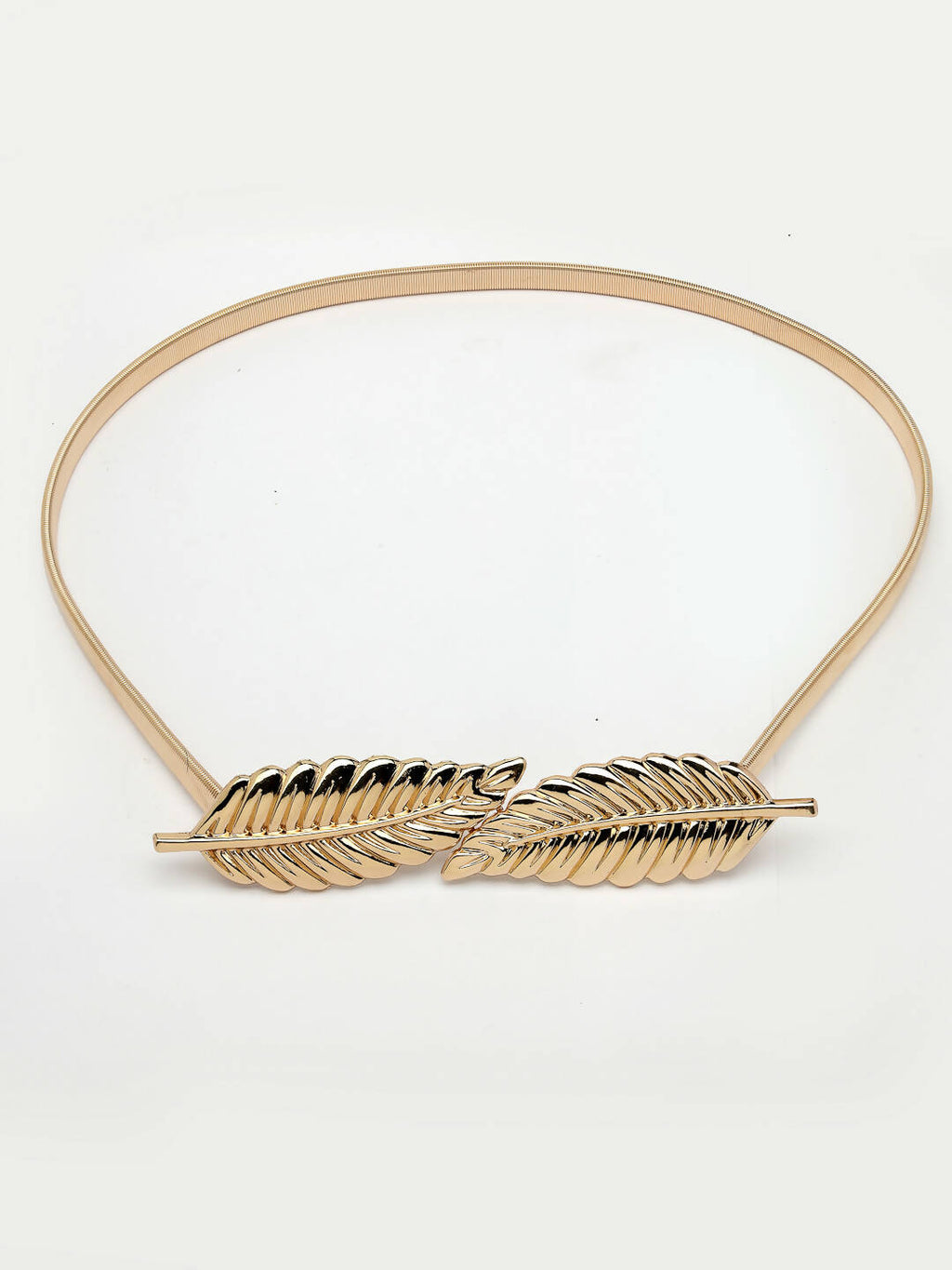 NVR Women Circular Gold-Polished Stretchable Metal Belt | Grocsy