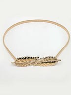 NVR Women Circular Gold-Polished Stretchable Metal Belt | Grocsy