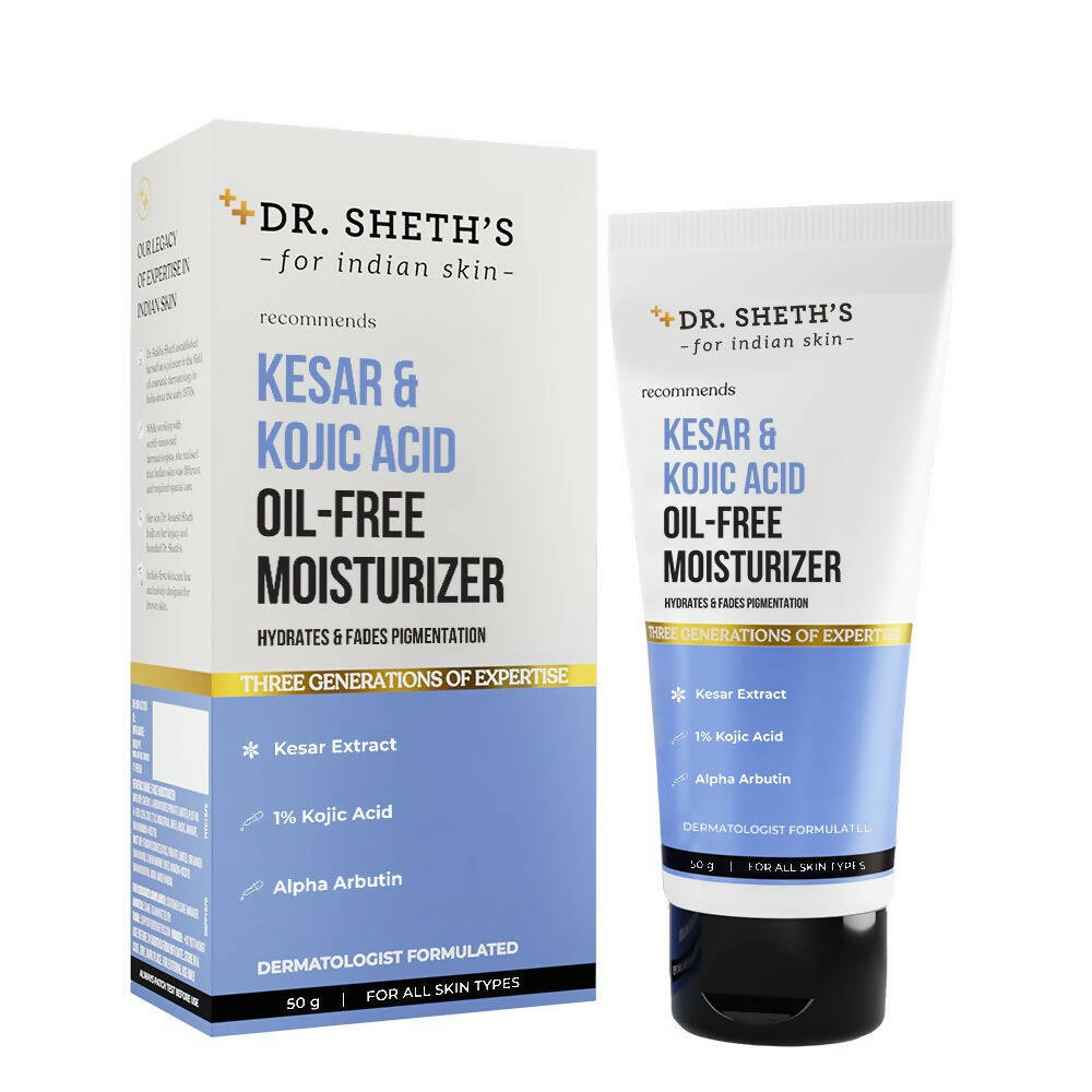 Dr. Sheth's Kesar & Kojic Acid Oil-Free Moisturizer - Hydrates & Fades Pigmentation | Grocsy