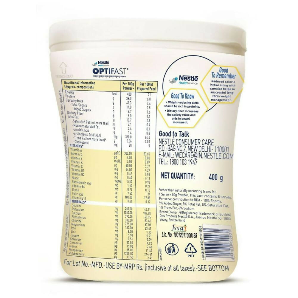 Nestle Optifast Weight Management Shake - Low Calorie Diet, Nutritional Drink, Healthy Weight Management | Grocsy
