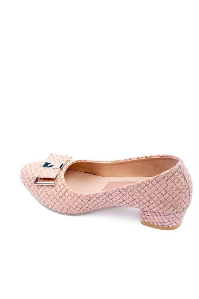 Tiny Bugs Girls Party Wear Ballerinas - Rose Gold | Grocsy