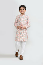 Joban Fashion Cotton Multicolor Kurta With Straight Fit Pant | Grocsy